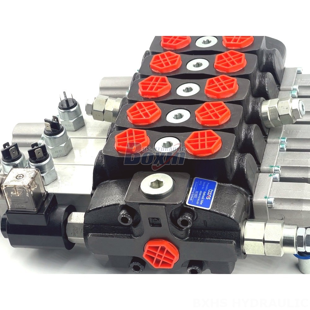 Distributeur Hydraulique 24v Industrial Hydraulic Control: 5 Spool Sectional Directional Valve detail image